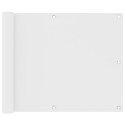 Balkonscherm Oxford Stof Wit 75 x 400 cm