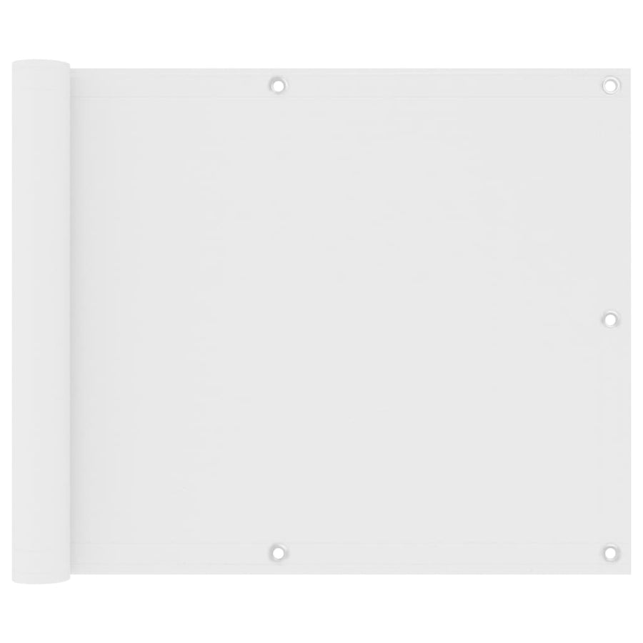Balkonscherm Oxford Stof Wit 75 x 500 cm