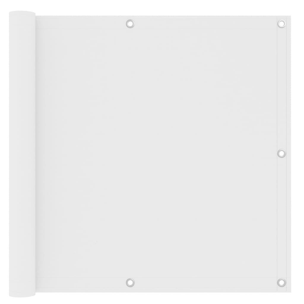 Balkonscherm Oxford Stof Wit 90 x 600 cm