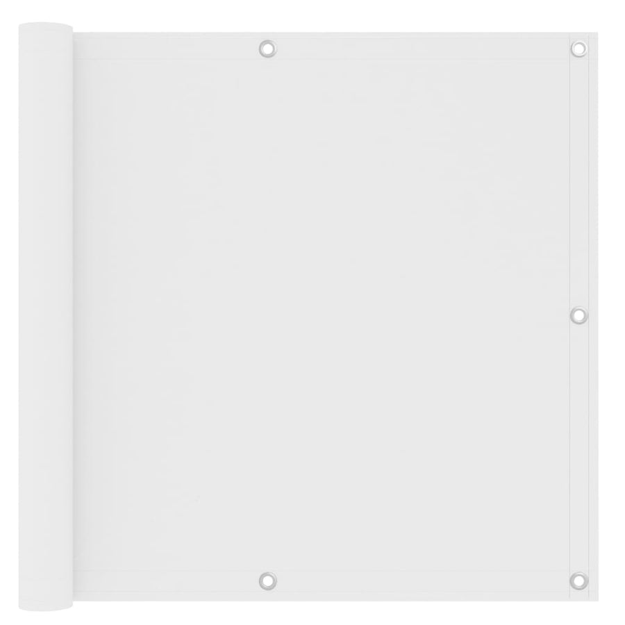 Balkonscherm Oxford Stof Wit 90 x 600 cm
