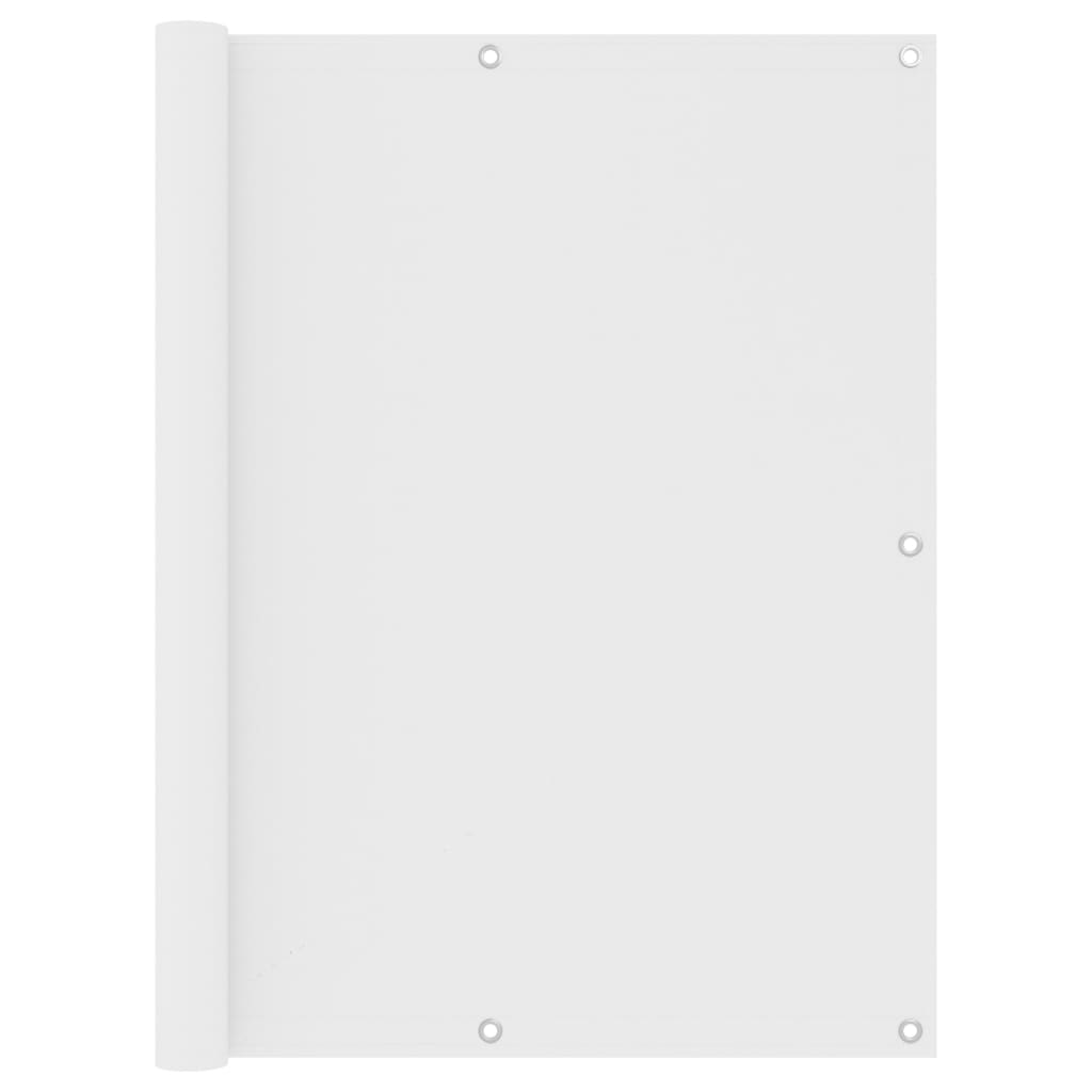Balkonscherm Oxford Stof Wit 120 x 300 cm