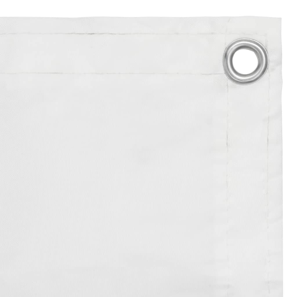 Balkonscherm Oxford Stof Wit 120 x 600 cm