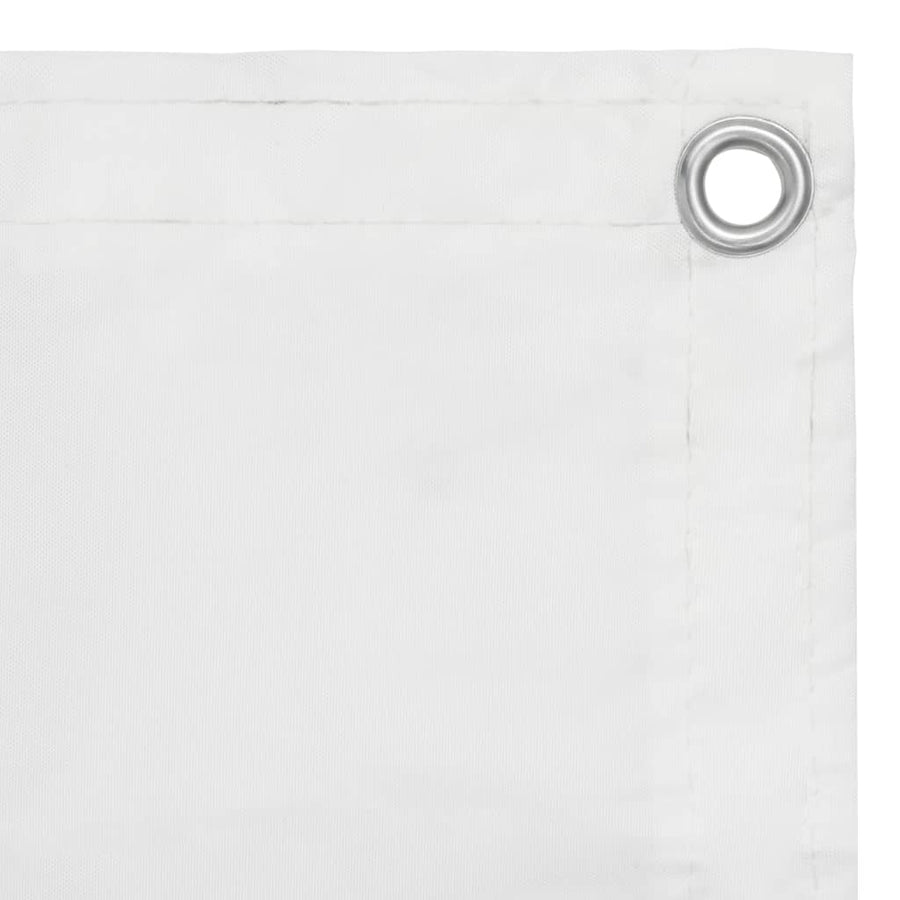 Balkonscherm Oxford Stof Wit 120 x 600 cm