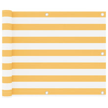 Balkonscherm Oxford Stof Wit En Geel White And Yellow 75 x 300 cm