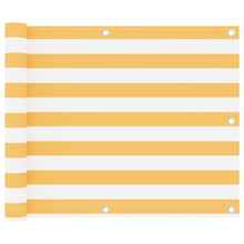 Balkonscherm Oxford Stof Wit En Geel White And Yellow 75 x 600 cm