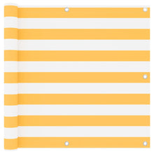 Balkonscherm Oxford Stof Wit En Geel White And Yellow 90 x 500 cm