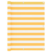 Balkonscherm Oxford Stof Wit En Geel White And Yellow 120 x 400 cm