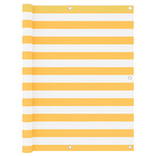 Balkonscherm Oxford Stof Wit En Geel White And Yellow 120 x 500 cm