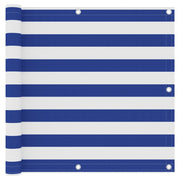 Balkonscherm 90x400 cm oxford stof wit blauw