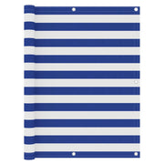 Balkonscherm 120x400 cm oxford stof wit blauw