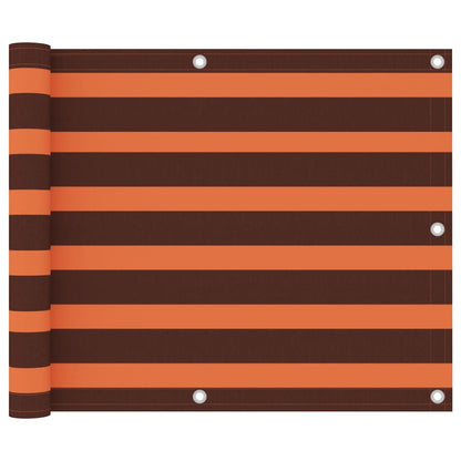 Balkonscherm Oxford Stof Oranje En Bruin 75 x 300 cm
