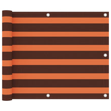 Balkonscherm Oxford Stof Oranje En Bruin 75 x 400 cm