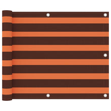 Balkonscherm Oxford Stof Oranje En Bruin 75 x 600 cm