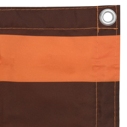 Balkonscherm Oxford Stof Oranje En Bruin 75 x 600 cm