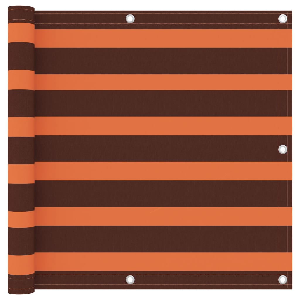 Balkonscherm Oxford Stof Oranje En Bruin 90 x 300 cm
