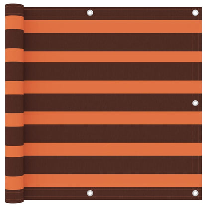 Balkonscherm Oxford Stof Oranje En Bruin 90 x 300 cm