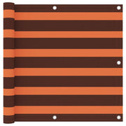 Balcony Privacy Screen 90x400 cm Oxford Fabric Orange and Brown