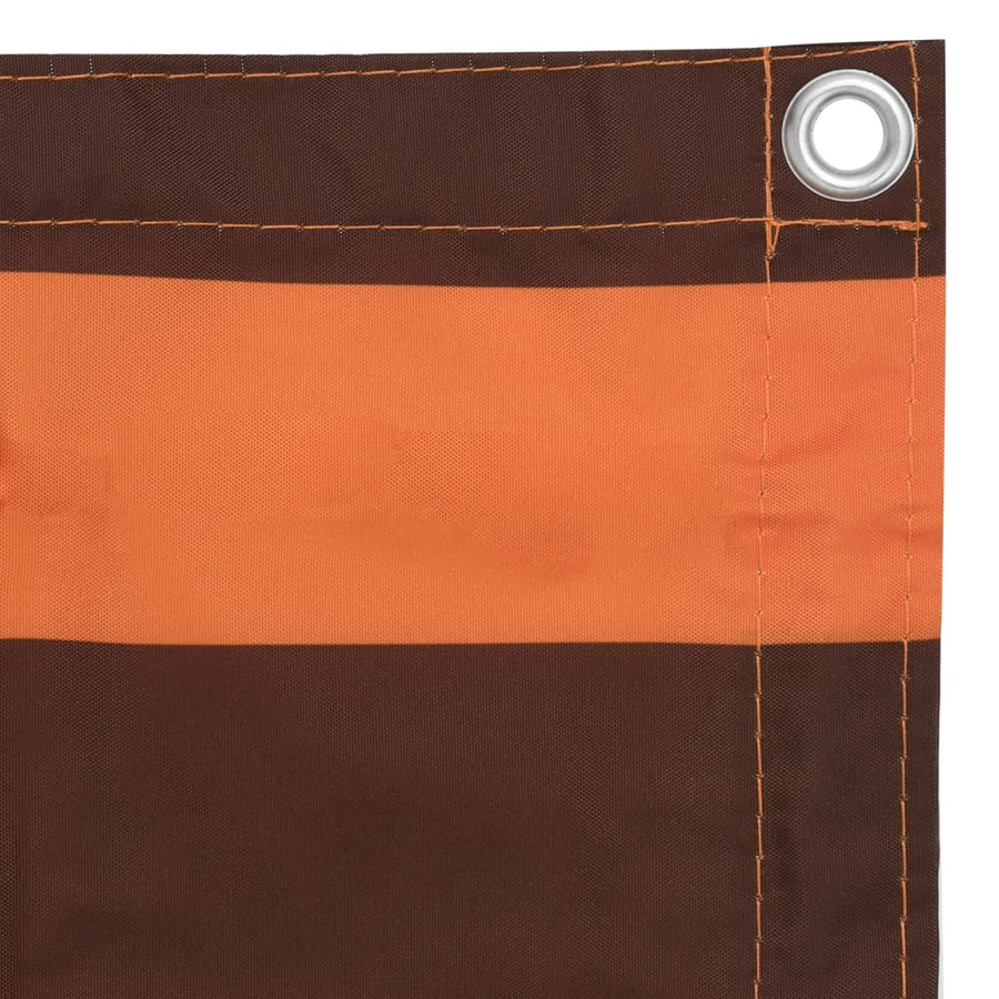 Balkonscherm Oxford Stof Oranje En Bruin 90 x 400 cm
