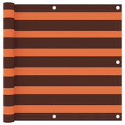 Balkonscherm 90x600 cm oranje bruin oxford stof