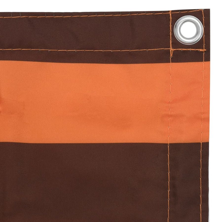 Balkonscherm Oxford Stof Oranje En Bruin 120 x 300 cm