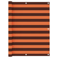 Balcony Screen 125x500 cm Oxford Fabric Orange and Brown