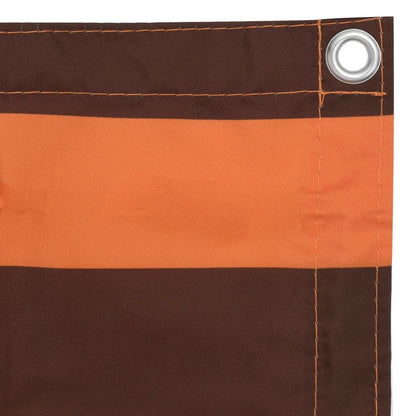 Balkonscherm Oxford Stof Oranje En Bruin 120 x 600 cm