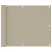 Balkonscherm 75x300 cm beige oxford stof