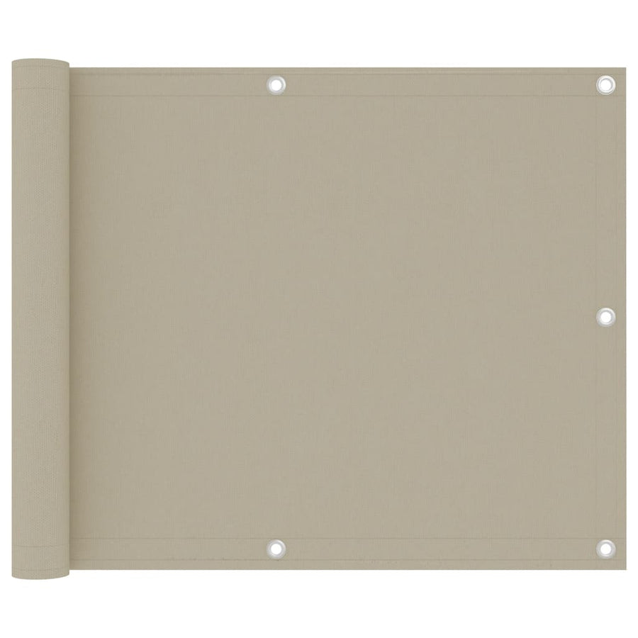 Balkonscherm 75x300 cm oxford stof beige 75 x 300 cm