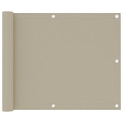 Balcony screen 75x500 cm oxford fabric beige
