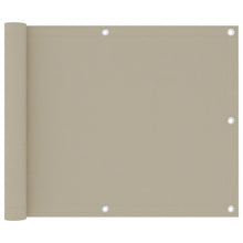 Balkonscherm 75x500 cm oxford stof beige 75 x 500 cm