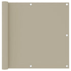 Balkonscherm 90x300 cm oxford stof beige 90 x 300 cm