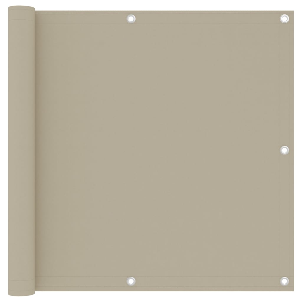 Balkonscherm 90x500 cm oxford stof beige 90 x 500 cm