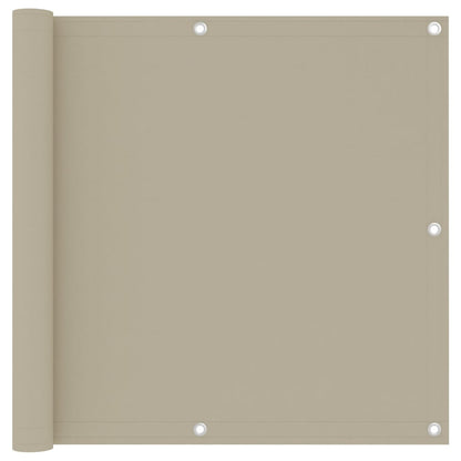 Balkonscherm 90x500 cm oxford stof beige 90 x 500 cm