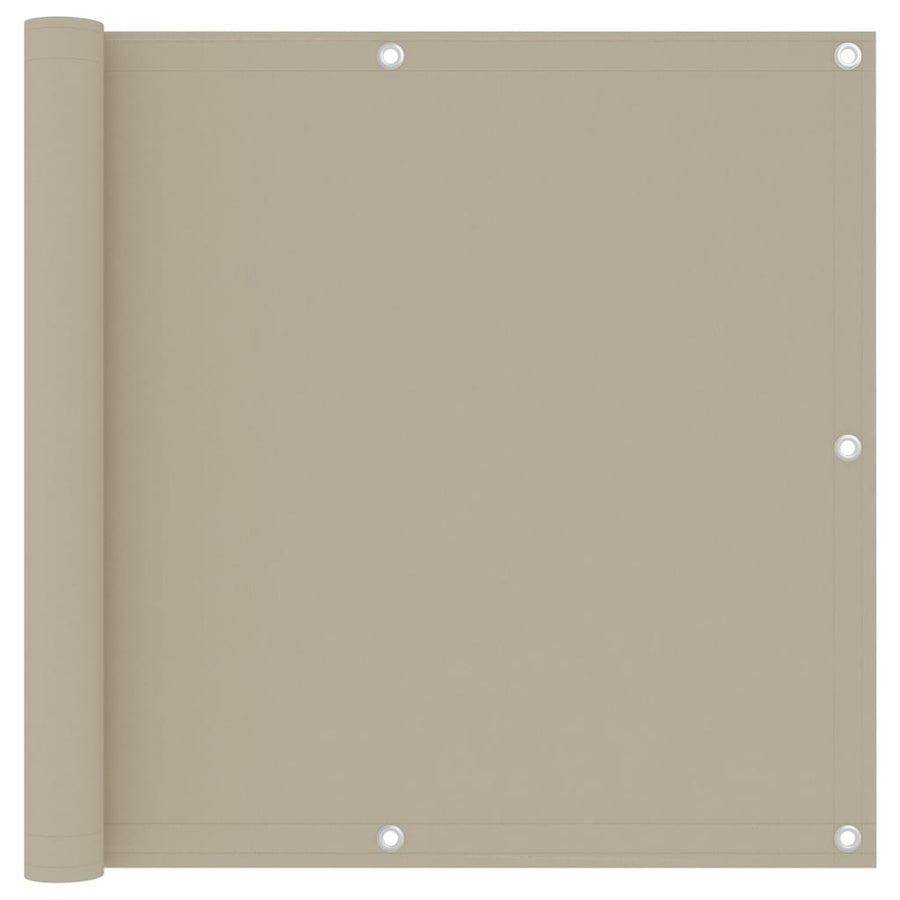 Balkonscherm 90x500 cm oxford stof beige 90 x 500 cm