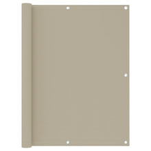 Balkonscherm 120x400 cm oxford stof beige 120 x 400 cm