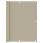 Balkonscherm 120x600 cm oxford stof beige 120 x 600 cm