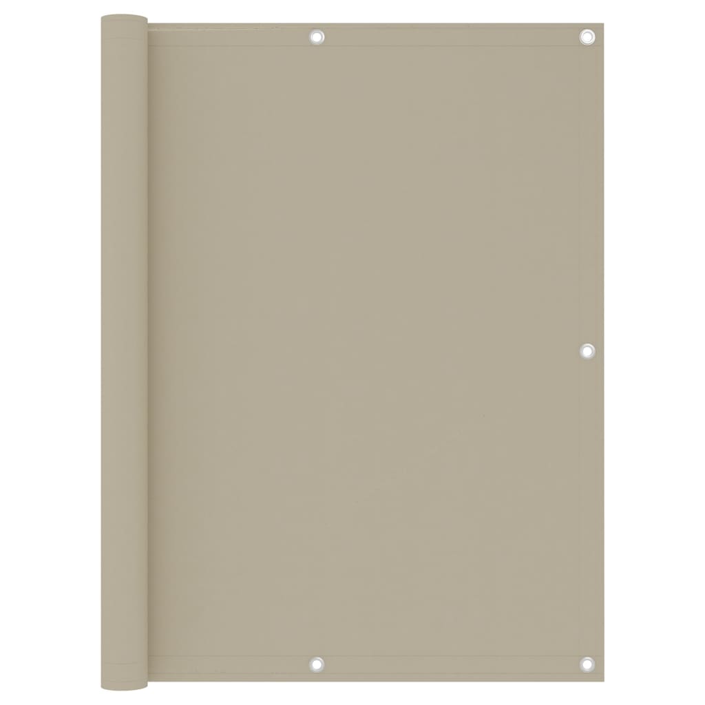 Balkonscherm 120x600 cm oxford stof beige 120 x 600 cm