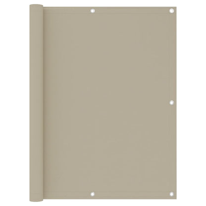 Balkonscherm 120x600 cm oxford stof beige 120 x 600 cm