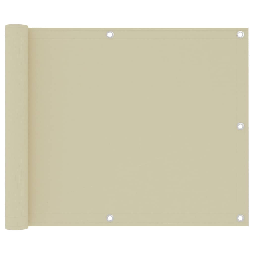 Balkonscherm Oxford Stof Crème 75 x 300 cm