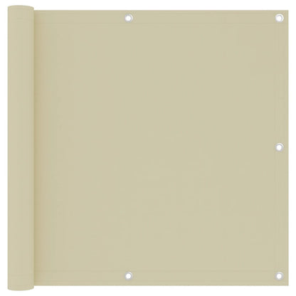Balkonscherm Oxford Stof Crème 90 x 300 cm