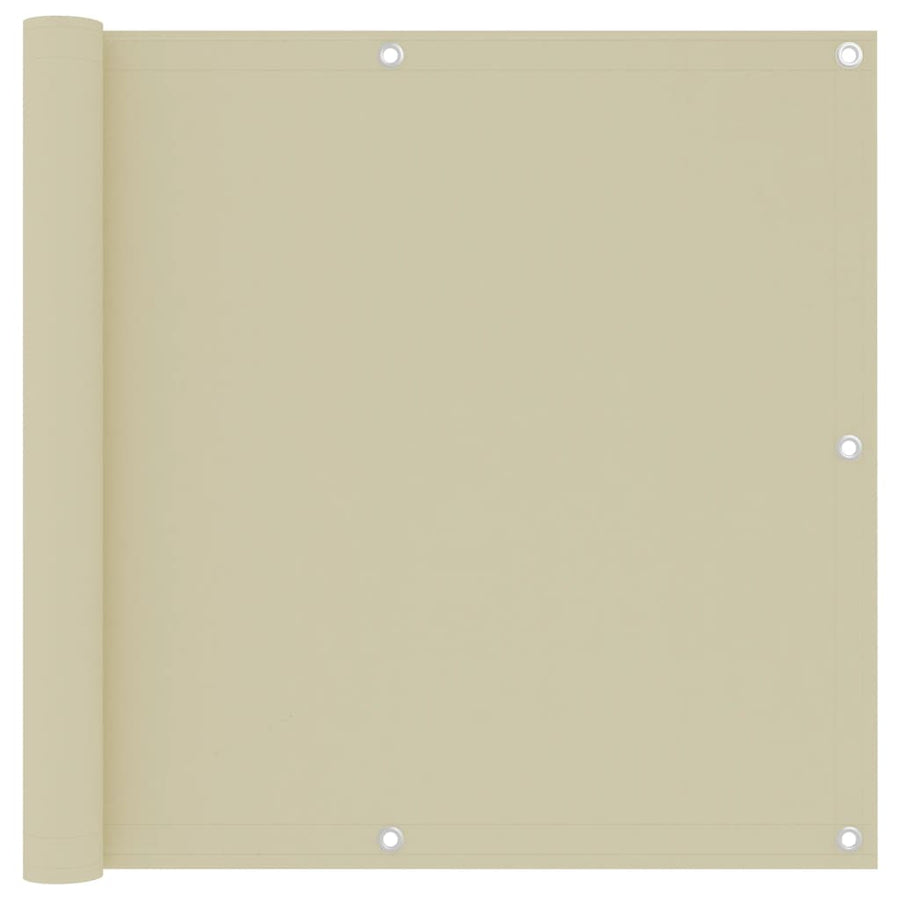 Balkonscherm Oxford Stof Crème 90 x 300 cm