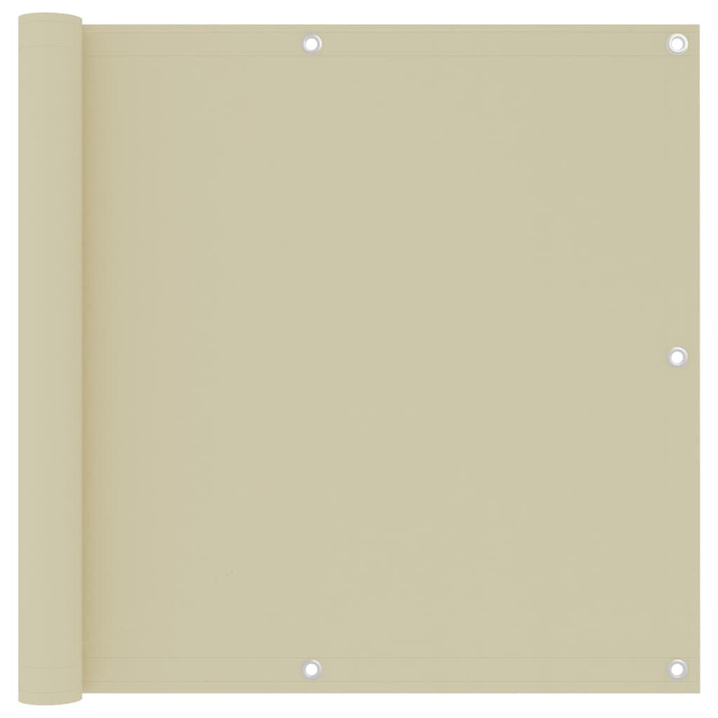 Balkonscherm Oxford Stof Crème 90 x 500 cm