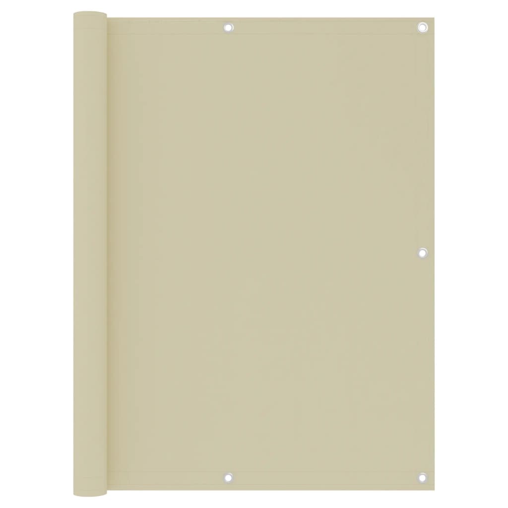 Balkonscherm Oxford Stof Crème 120 x 600 cm