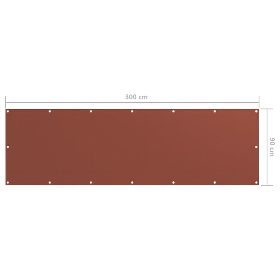 Balkonscherm Oxford Stof Terracotta 90 x 300 cm