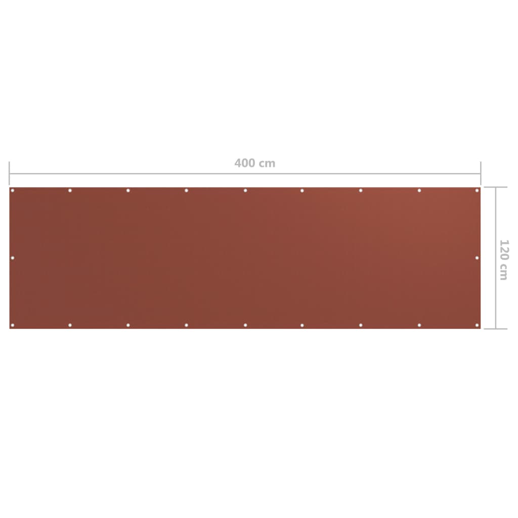Balkonscherm Oxford Stof Terracotta 120 x 400 cm