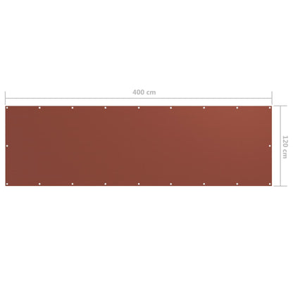 Balkonscherm Oxford Stof Terracotta 120 x 400 cm