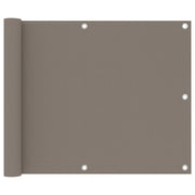 Balkonscherm 75x400 cm taupe oxford stof