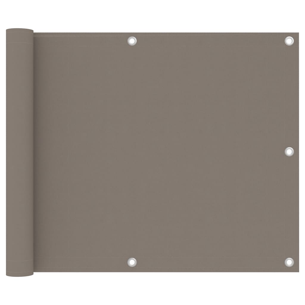Balkonscherm 75x500 cm oxford stof taupe 75 x 500 cm