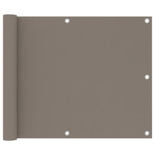 Balkonscherm 75x500 cm oxford stof taupe 75 x 500 cm