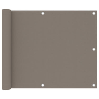 Balkonscherm 75x500 cm oxford stof taupe 75 x 500 cm